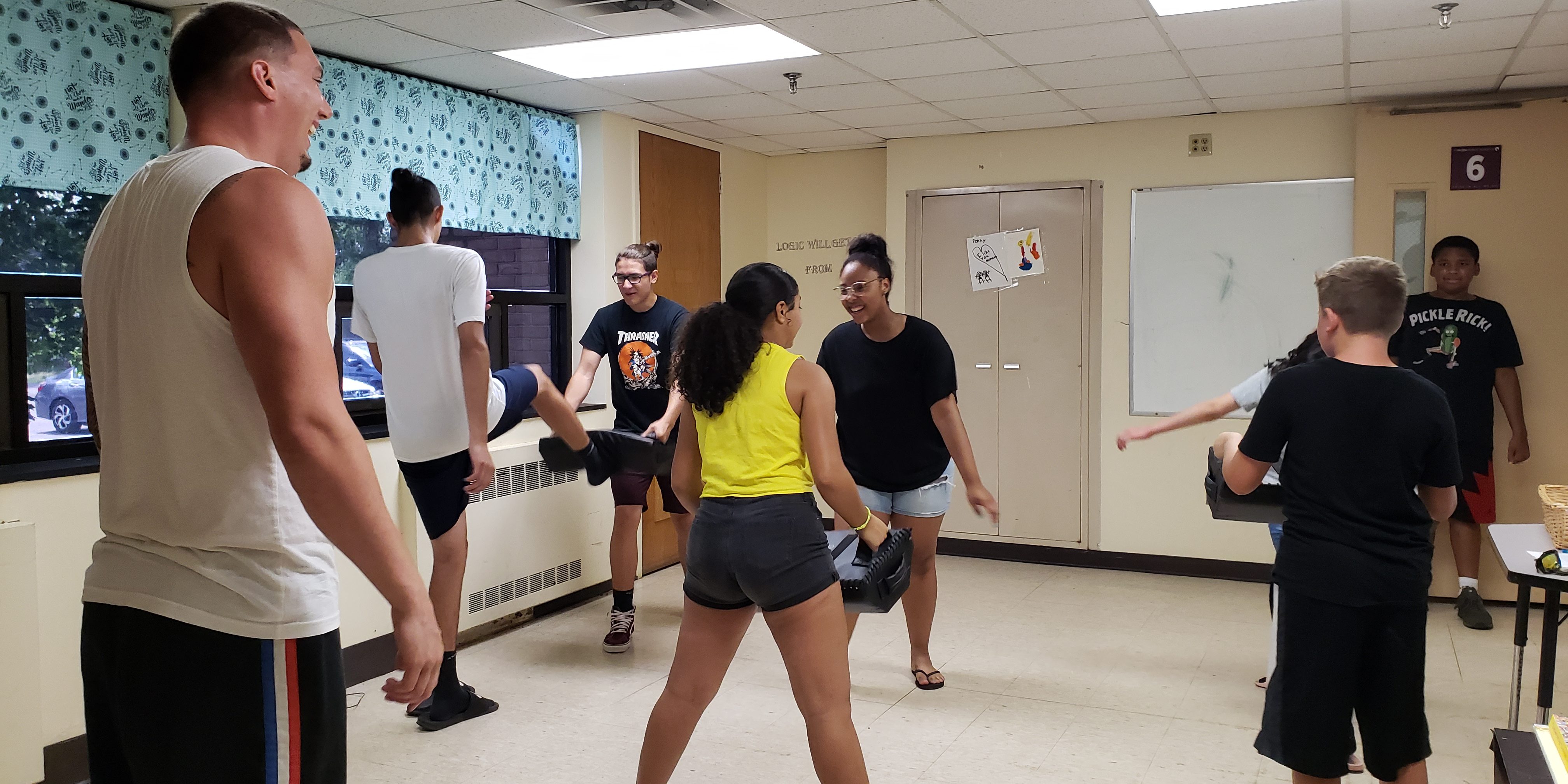 Summer Program students participates in self-defense class. – Meriden